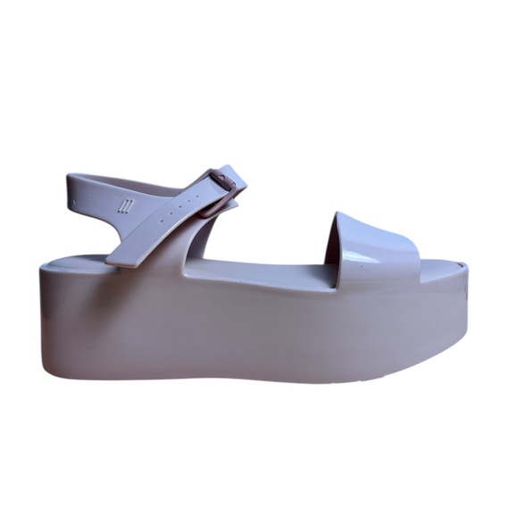 Melissa Mar Platform Sandals Light Pink Pastel Women’s Size 8 Jelly Slip-On Shoe - Picture 8 of 11